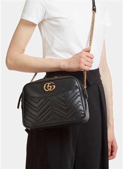 gg marmont 2.0 matelassé leather shoulder bag dupe|gucci marmont bag small size.